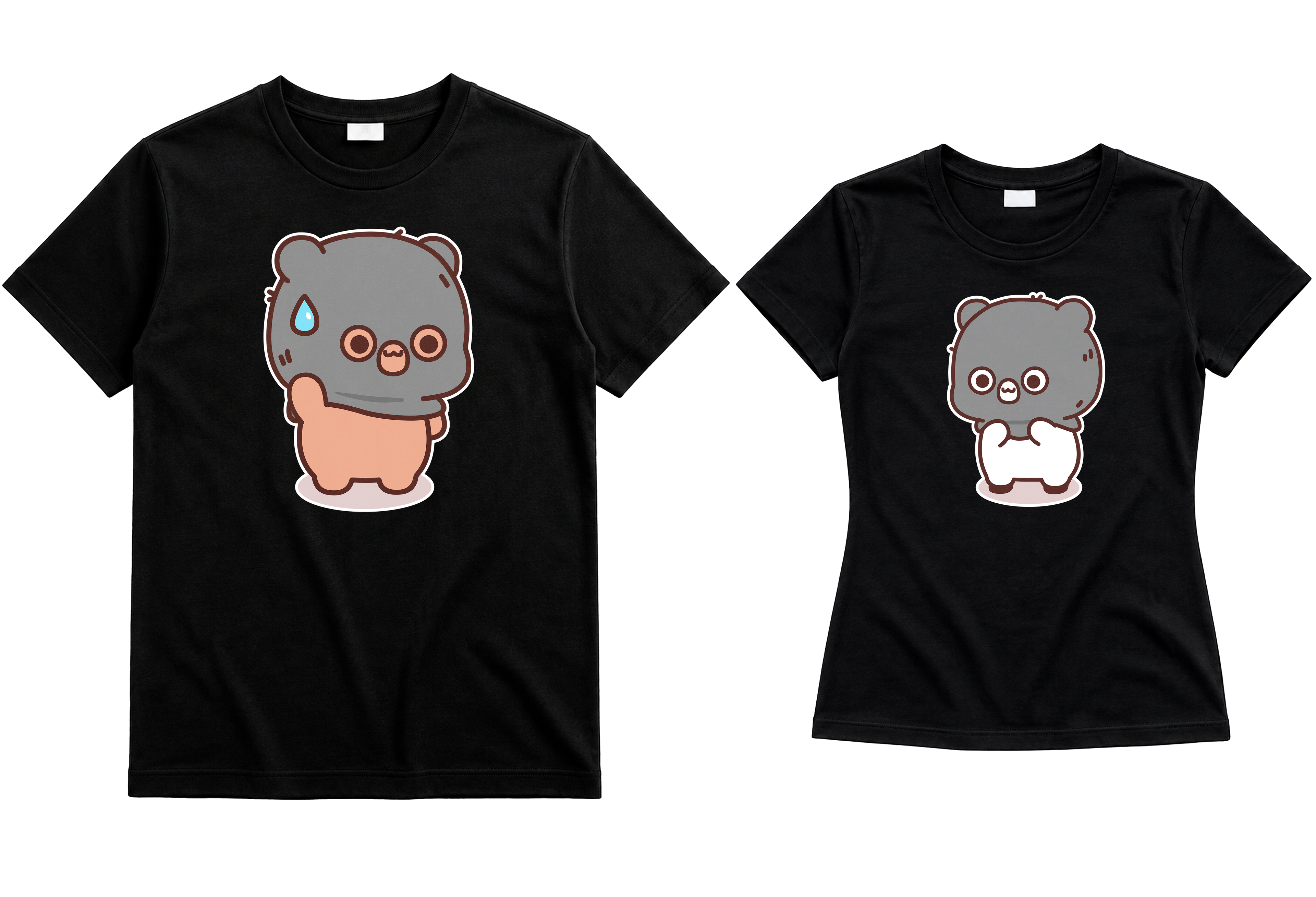 Playeras para Parejas Bubu & Dudu | Diseño con Pasamontañas (Incluye 2 Playeras)