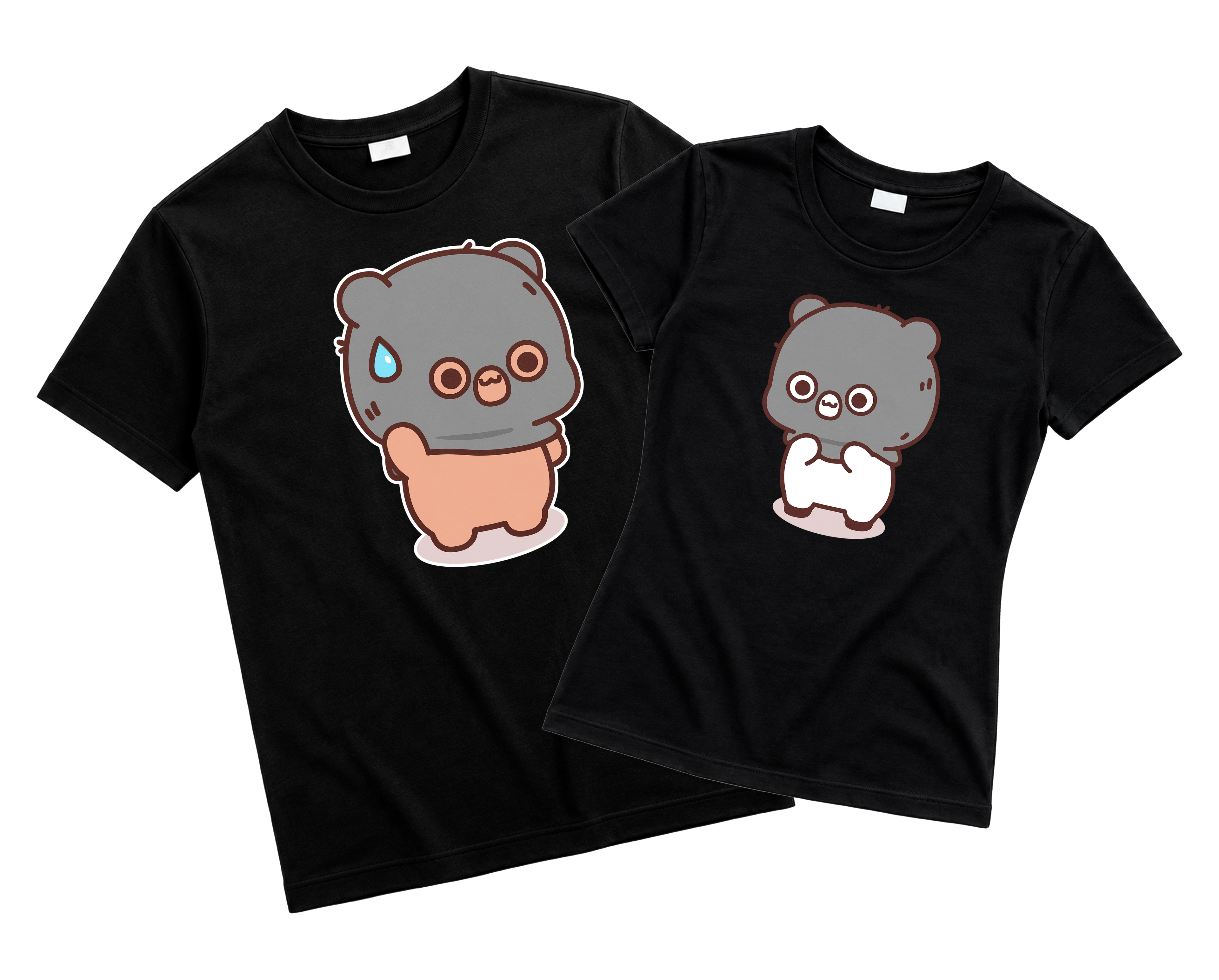 Playeras para Parejas Bubu & Dudu | Diseño con Pasamontañas (Incluye 2 Playeras)