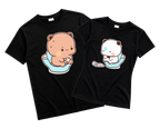 Playeras para Parejas Bubu & Dudu en el Baño | Match Divertido Kawaii (Incluye 2 Playeras)