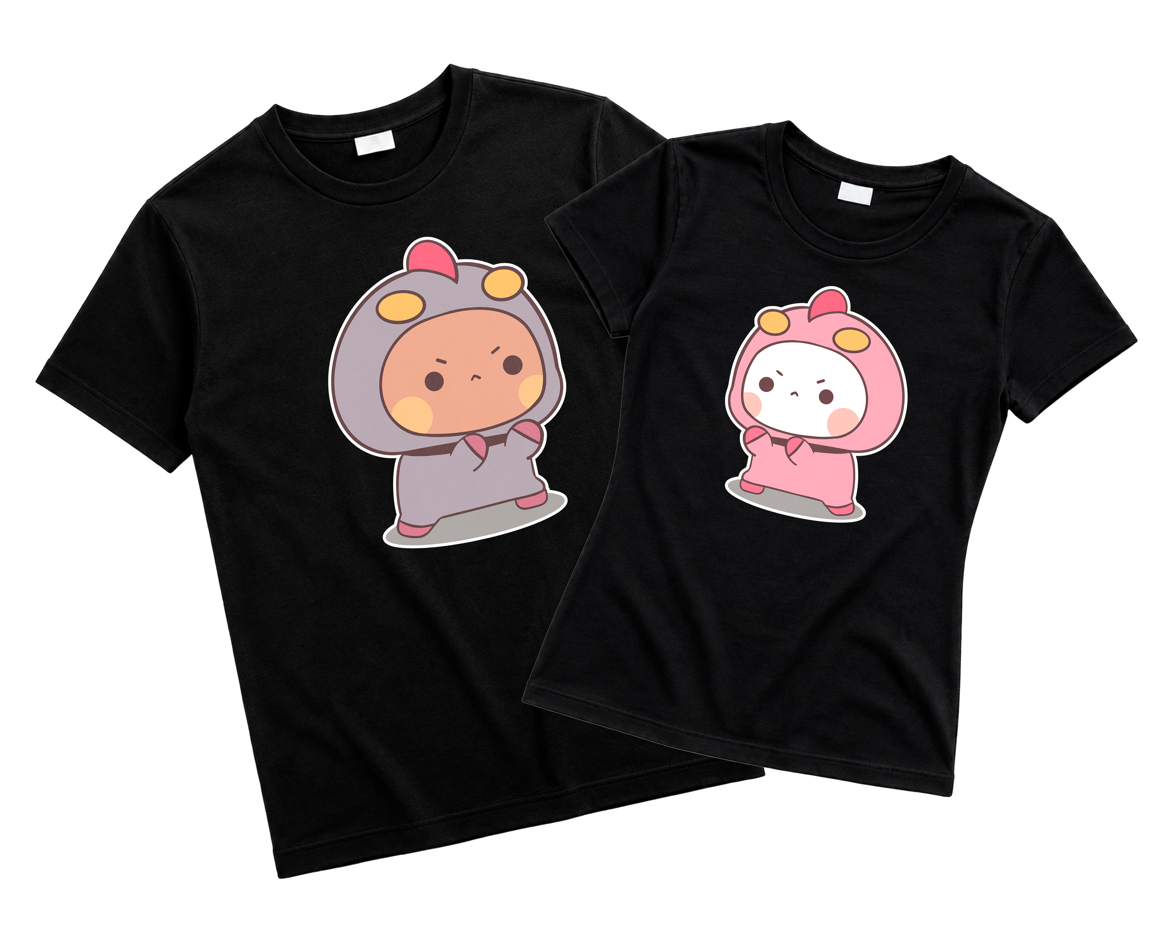 Playeras para Parejas Bubu & Dudu Héroes Espaciales | Match Kawaii (Incluye 2 Playeras)