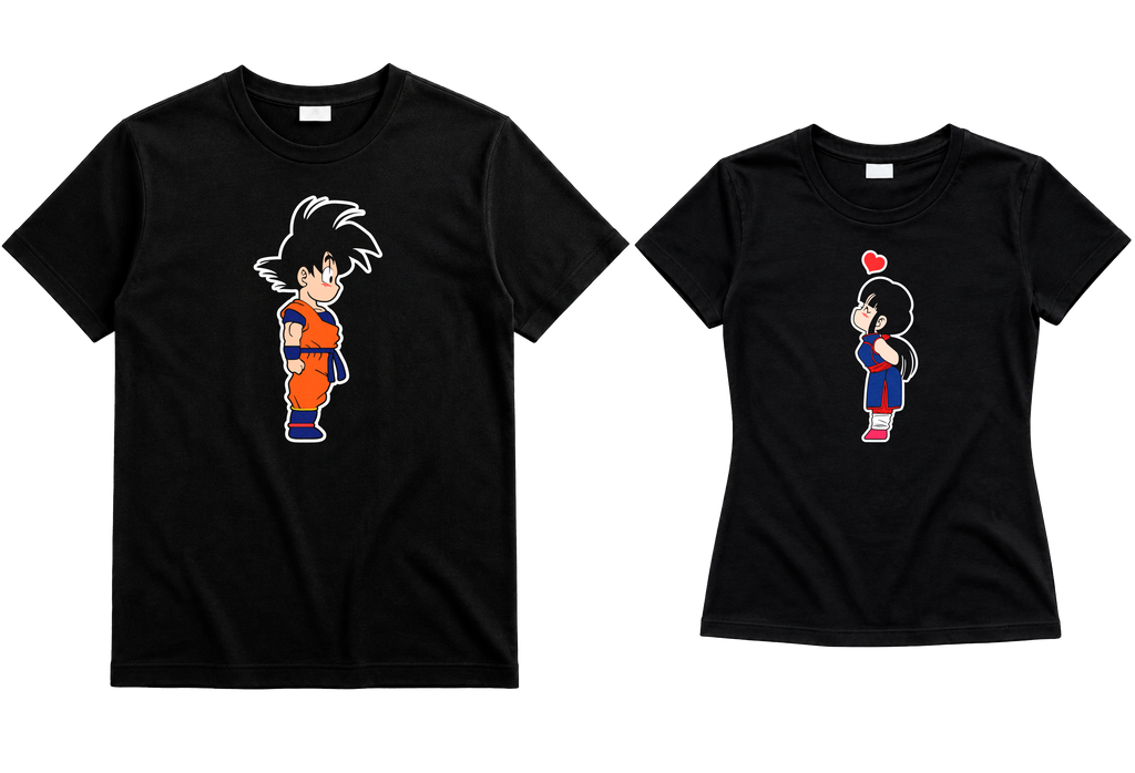 Playeras para Novios Goku & Milk | Match Dragon Ball para Parejas (Incluye 2 Playeras)