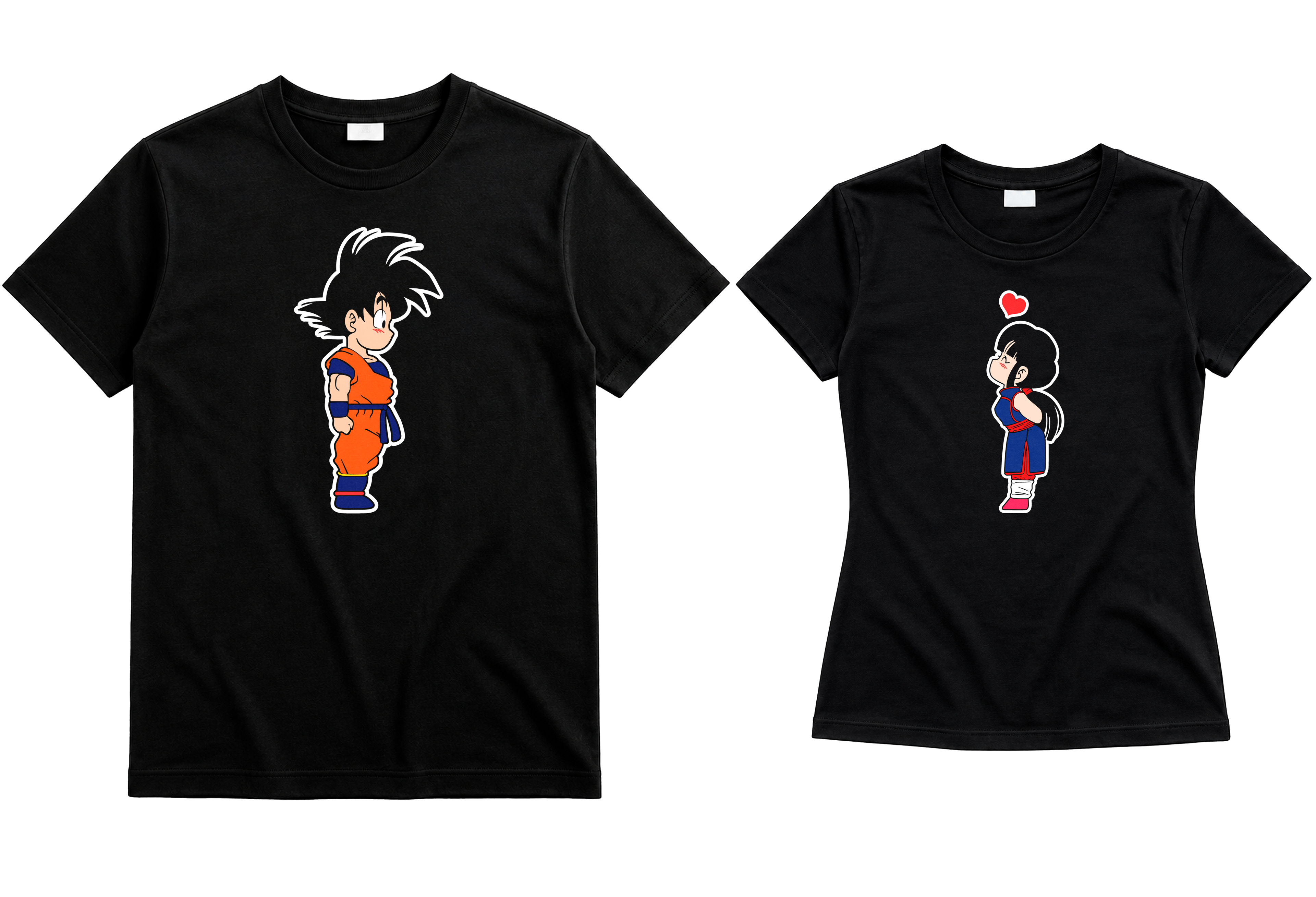 Playeras para Novios Goku & Milk | Match Dragon Ball para Parejas (Incluye 2 Playeras)