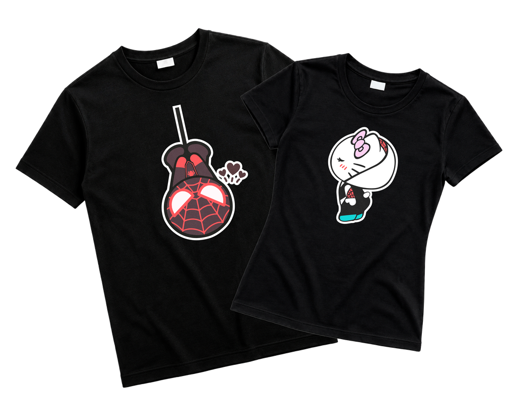 Playeras para Novios Spider-Man & Gwen Kitty | Match para Parejas (Incluye 2 Playeras)
