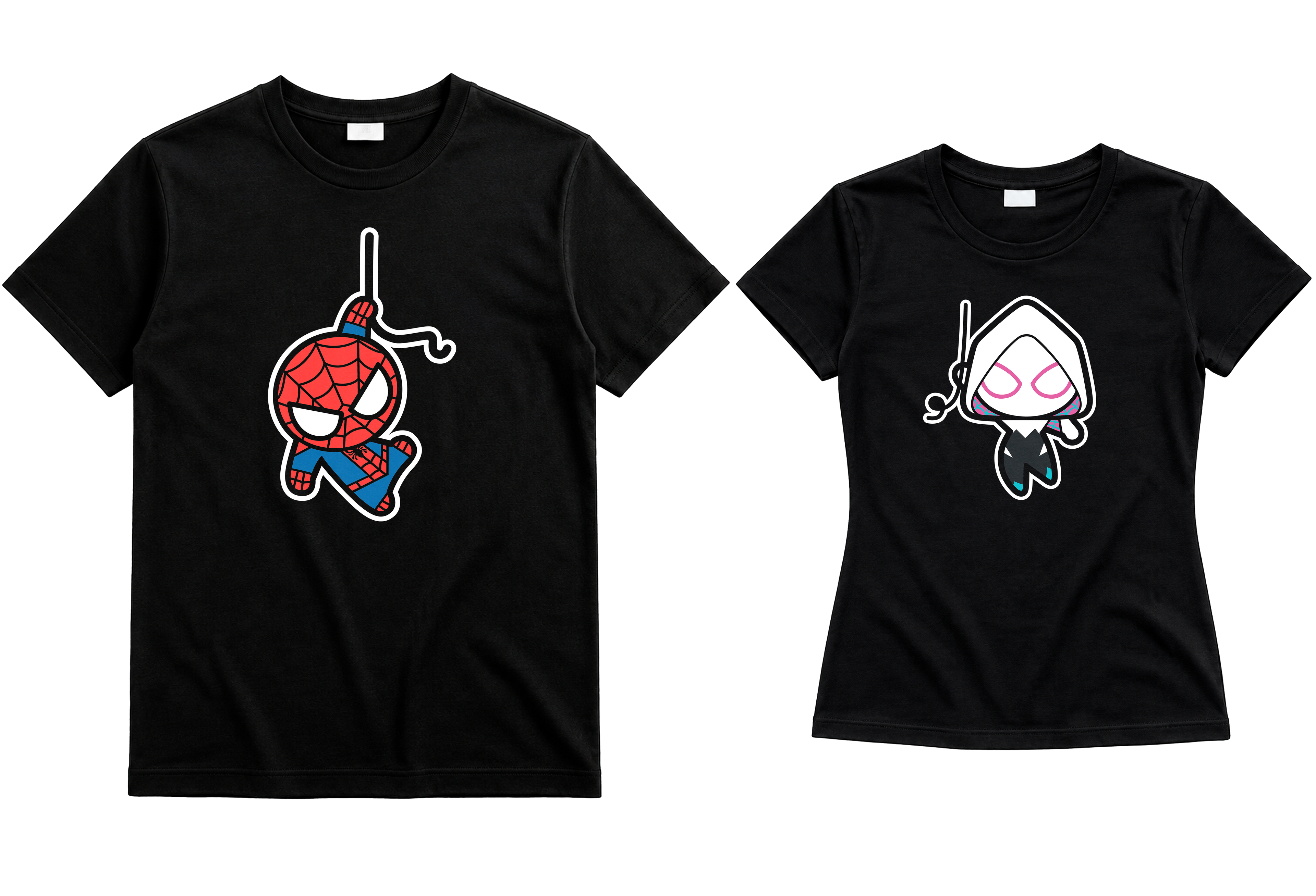 Playeras para Novios Spider-Man & Gwen | Match Marvel para Parejas (Incluye 2 Playeras)