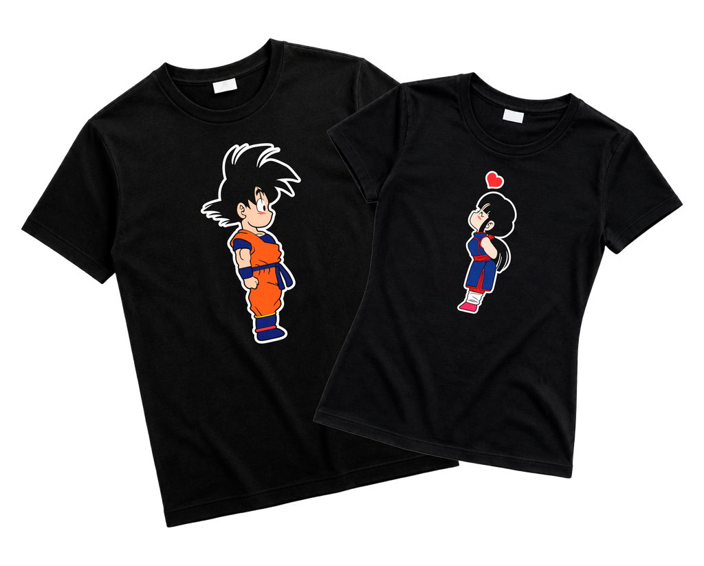 Playeras para Novios Goku & Milk | Match Dragon Ball para Parejas (Incluye 2 Playeras)