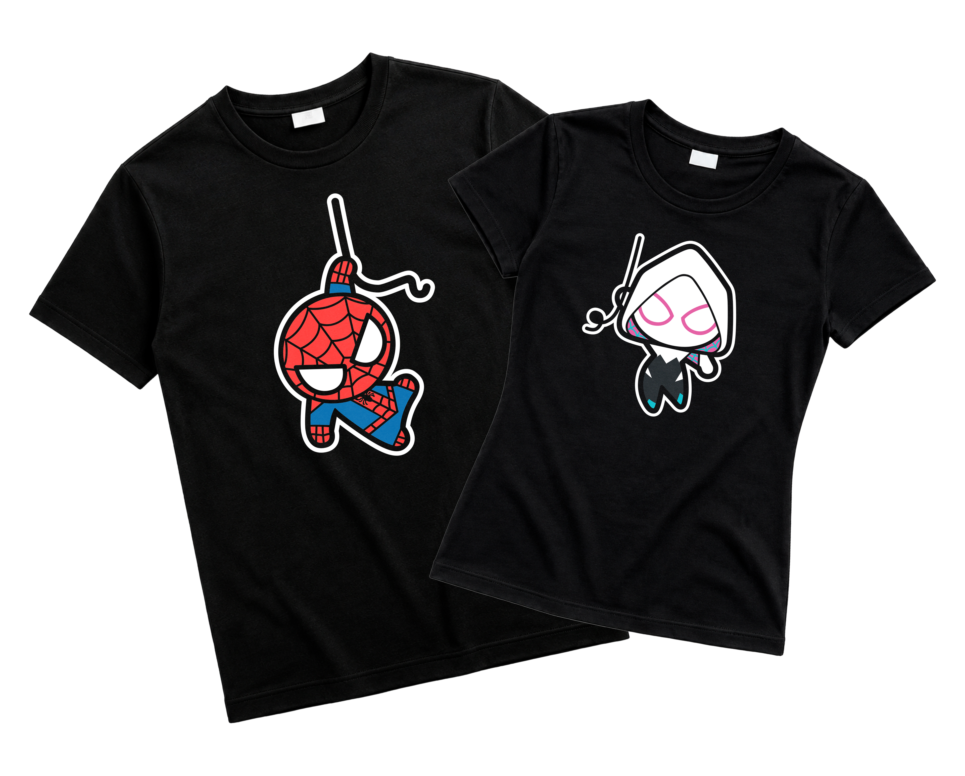 Playeras para Novios Spider-Man & Gwen | Match Marvel para Parejas (Incluye 2 Playeras)