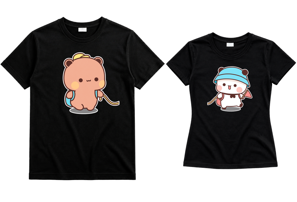 Playeras para Parejas Bubu y Dudu | Match Cute para Novios (Incluye 2 Playeras)