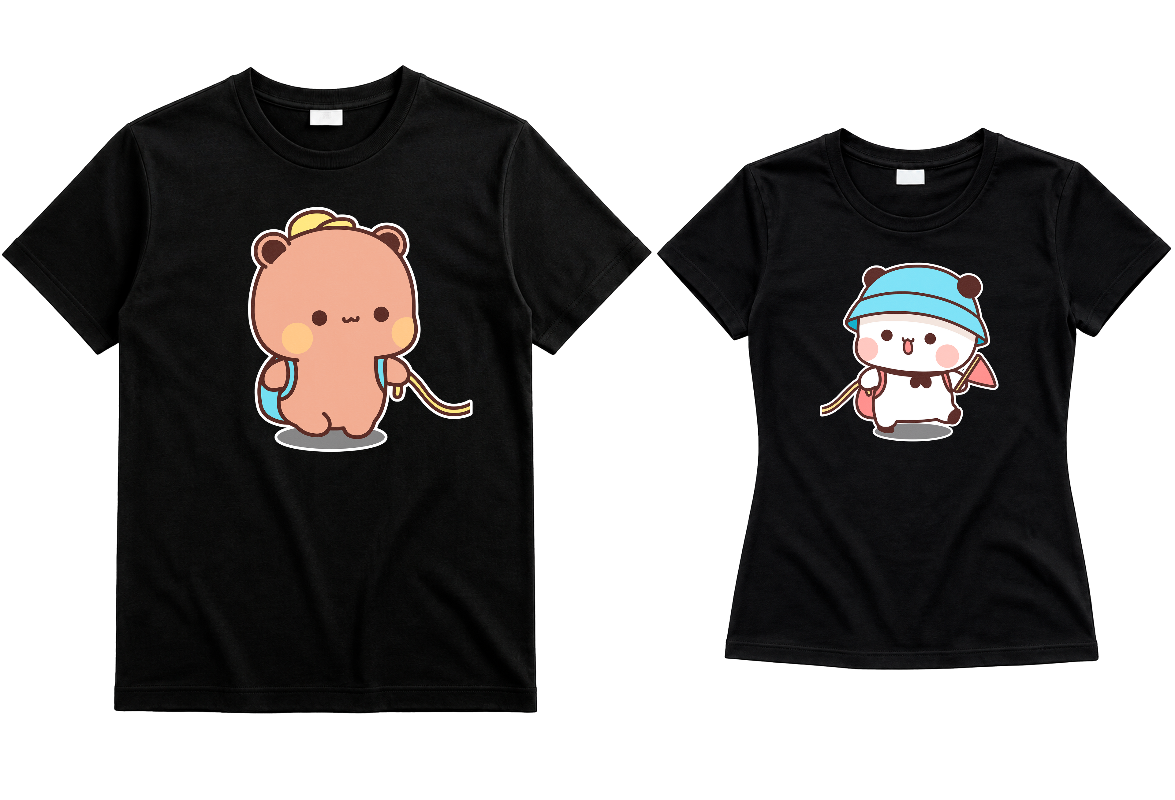 Playeras para Parejas Bubu y Dudu | Match Cute para Novios (Incluye 2 Playeras)