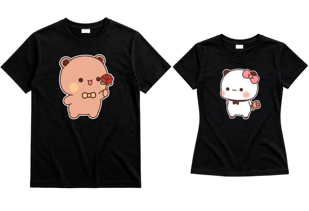 Playeras para Novios Bubu & Dudu | Match Perfecto para Parejas (Incluye 2 Playeras)