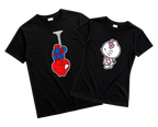 Playeras para Novios Spider-Man & Hello Kitty | Match para Parejas (Incluye 2 Playeras)